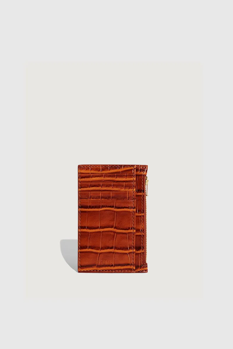 Frank Cardholder - Apricot Croc