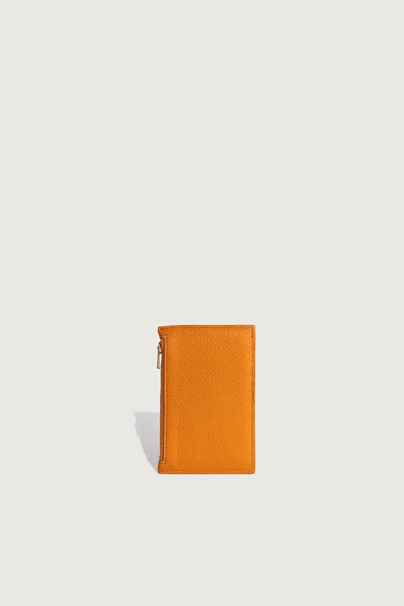 Frank Cardholder - Tangerine Deer Nappa