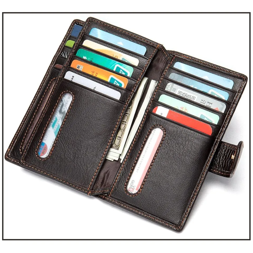 GatorLuxe Exotic Slim Leather Cardholder Wallet