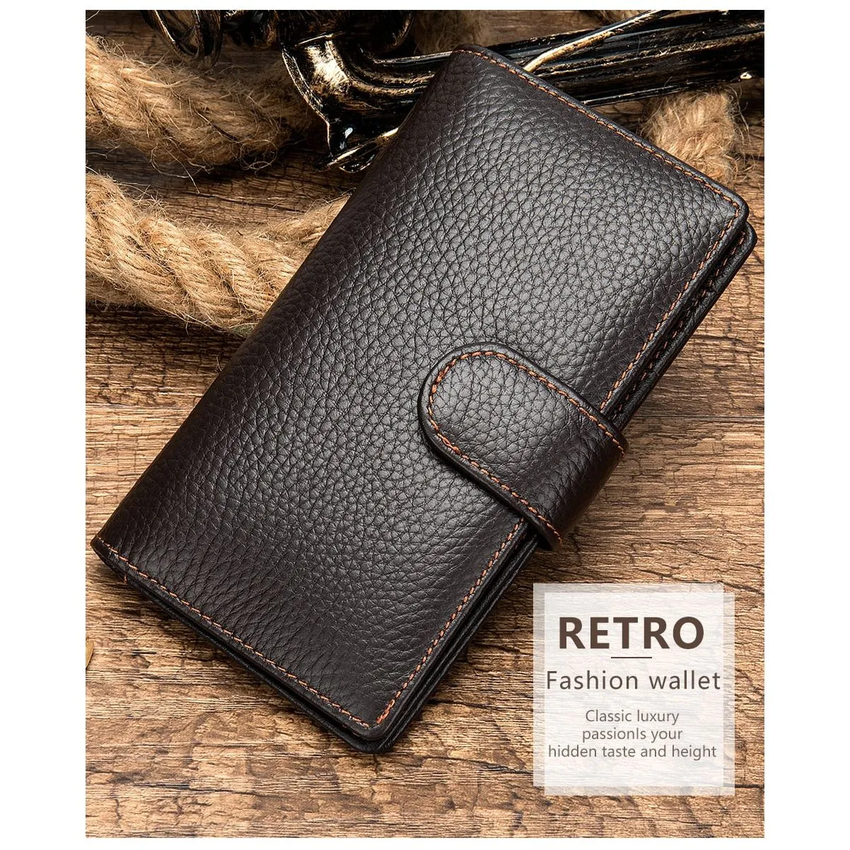 GatorLuxe Exotic Slim Leather Cardholder Wallet