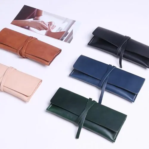 Genuine Leather Long Clutch Purse Wallet