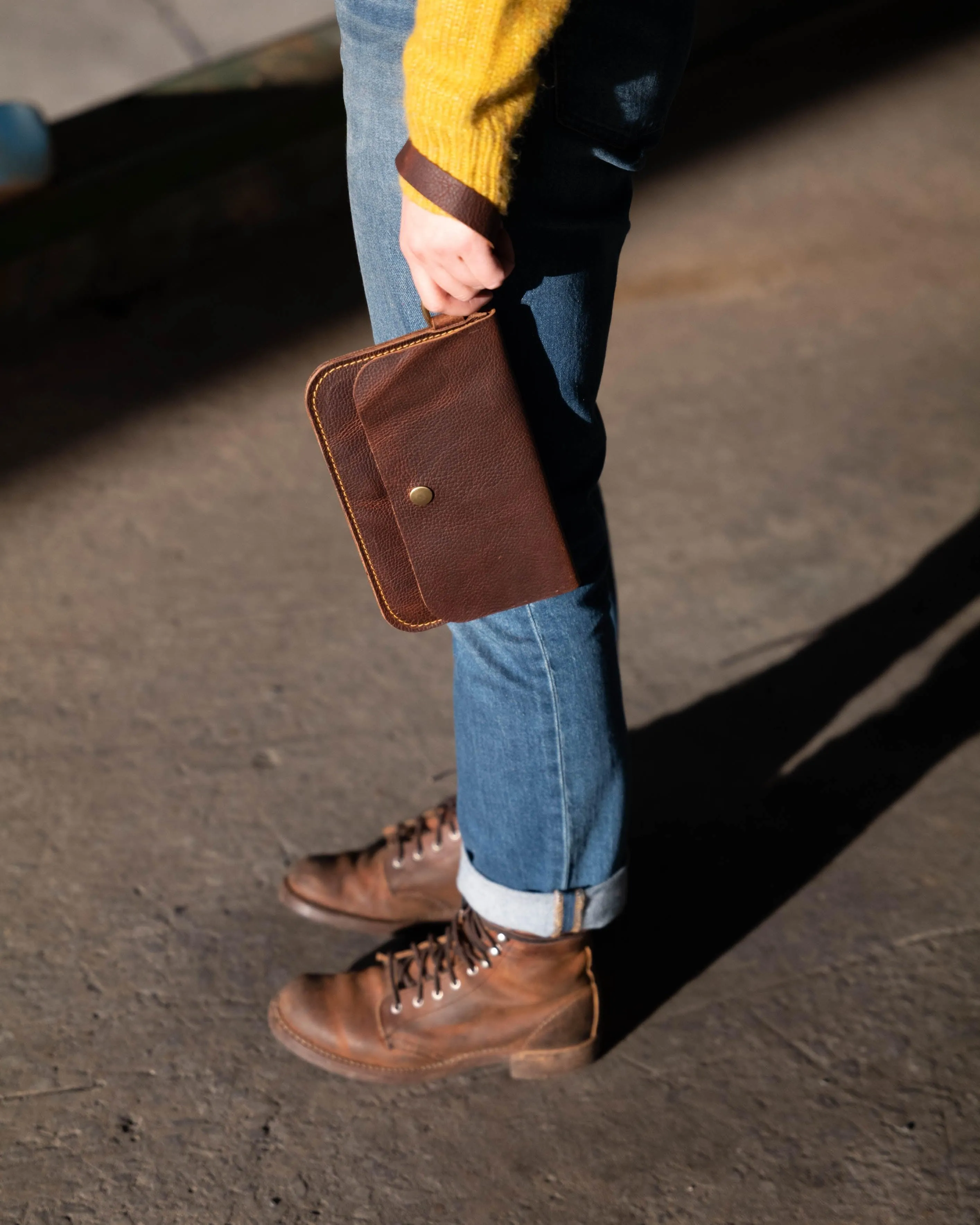 Grey Sky Wristlet Clutch