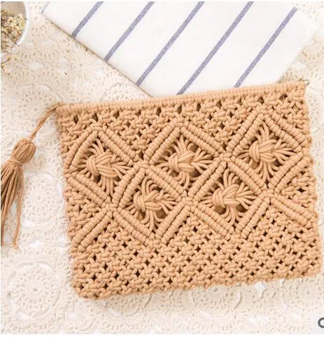 Handmade Tassel Clutch Bag