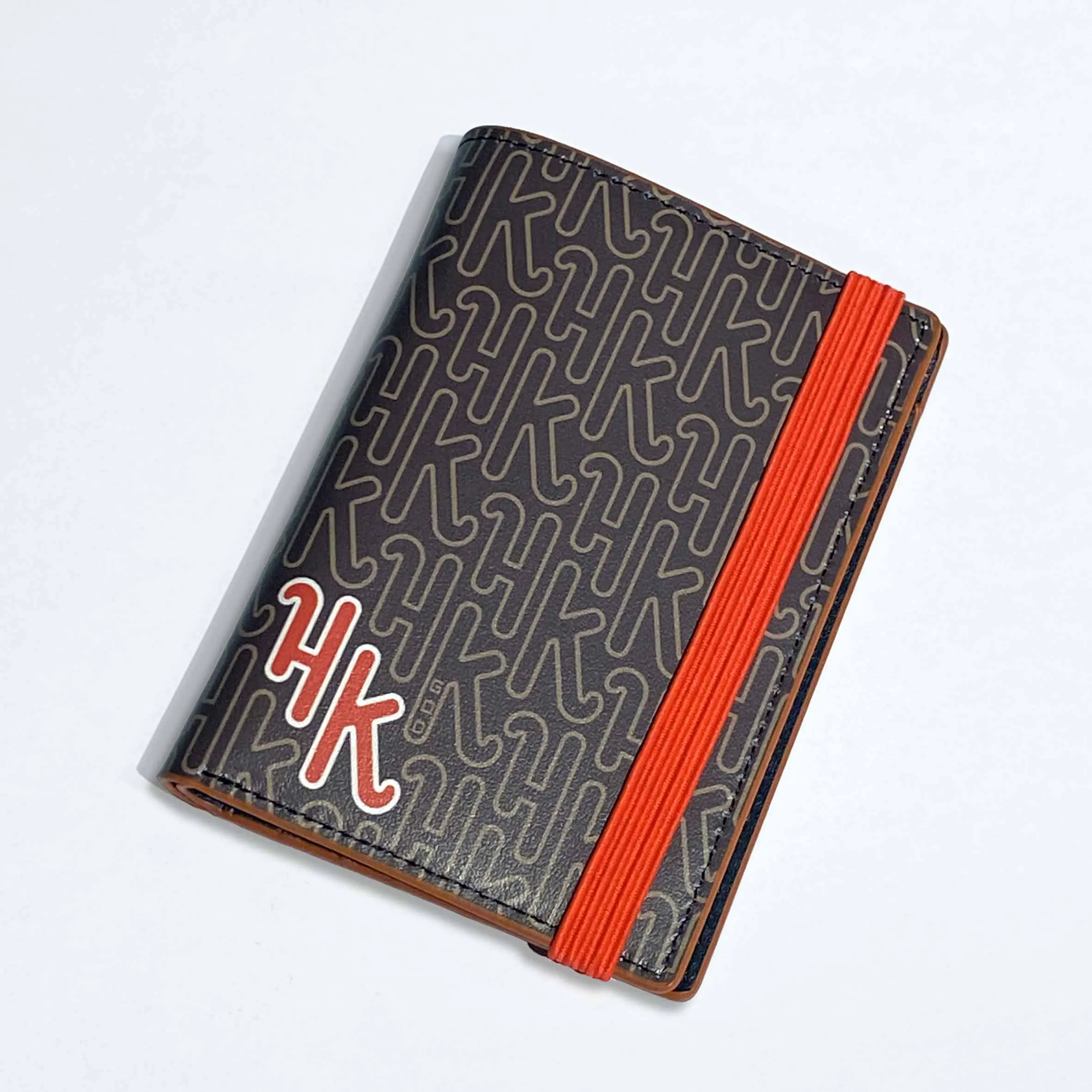 HK Monogram Leather Bifold Wallet