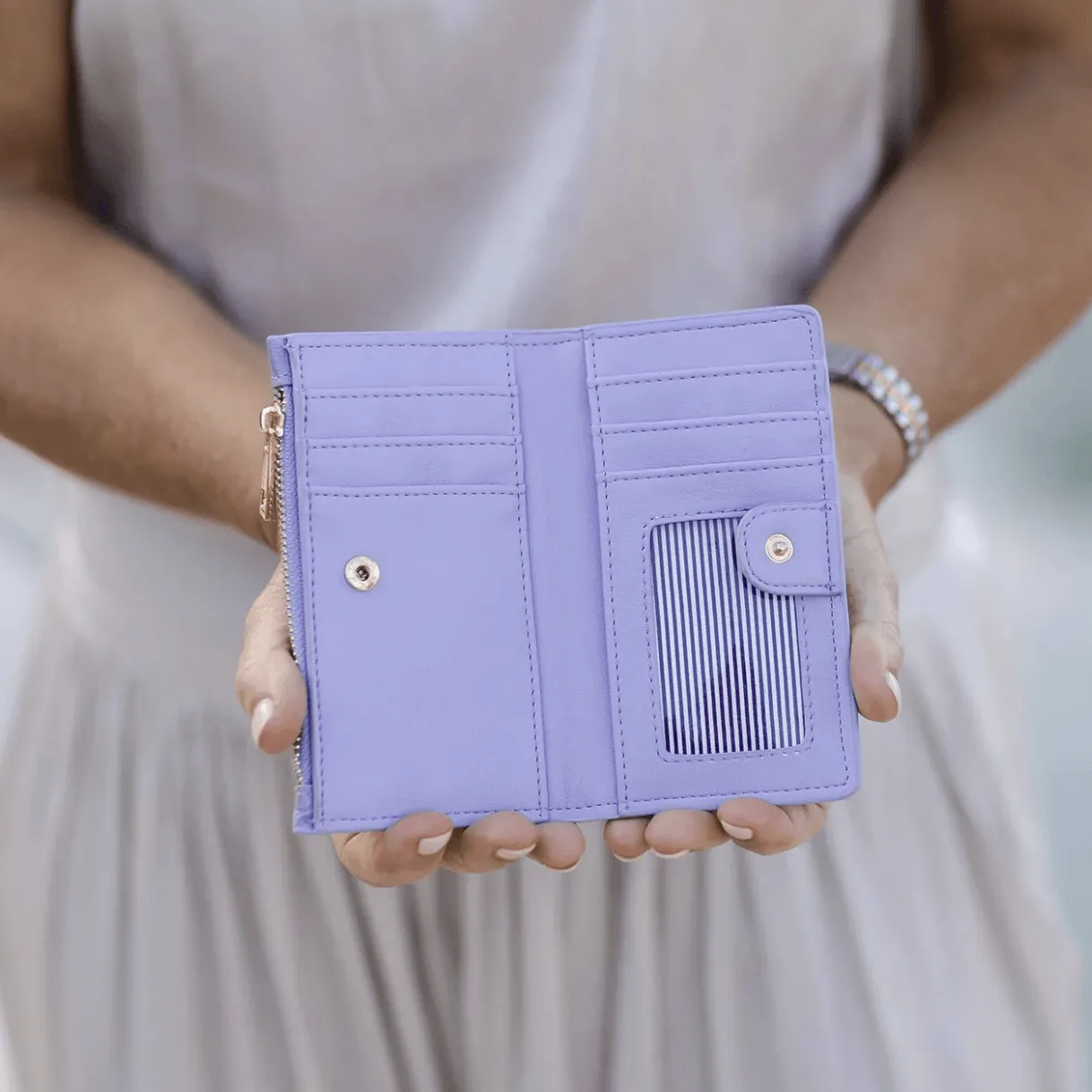 Ivy Croc Cardholder | Lilac