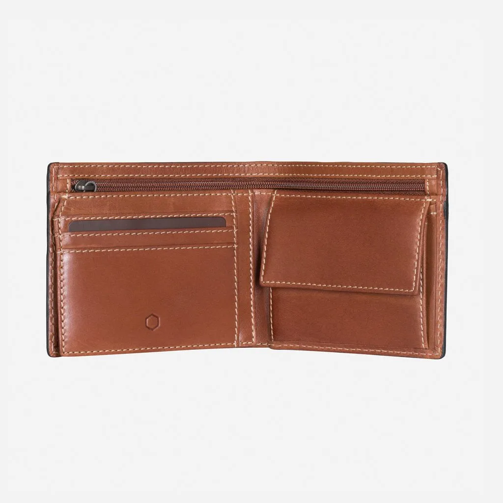 Jekyll & Hide Texas Large Billfold Wallet With Coin, Clay