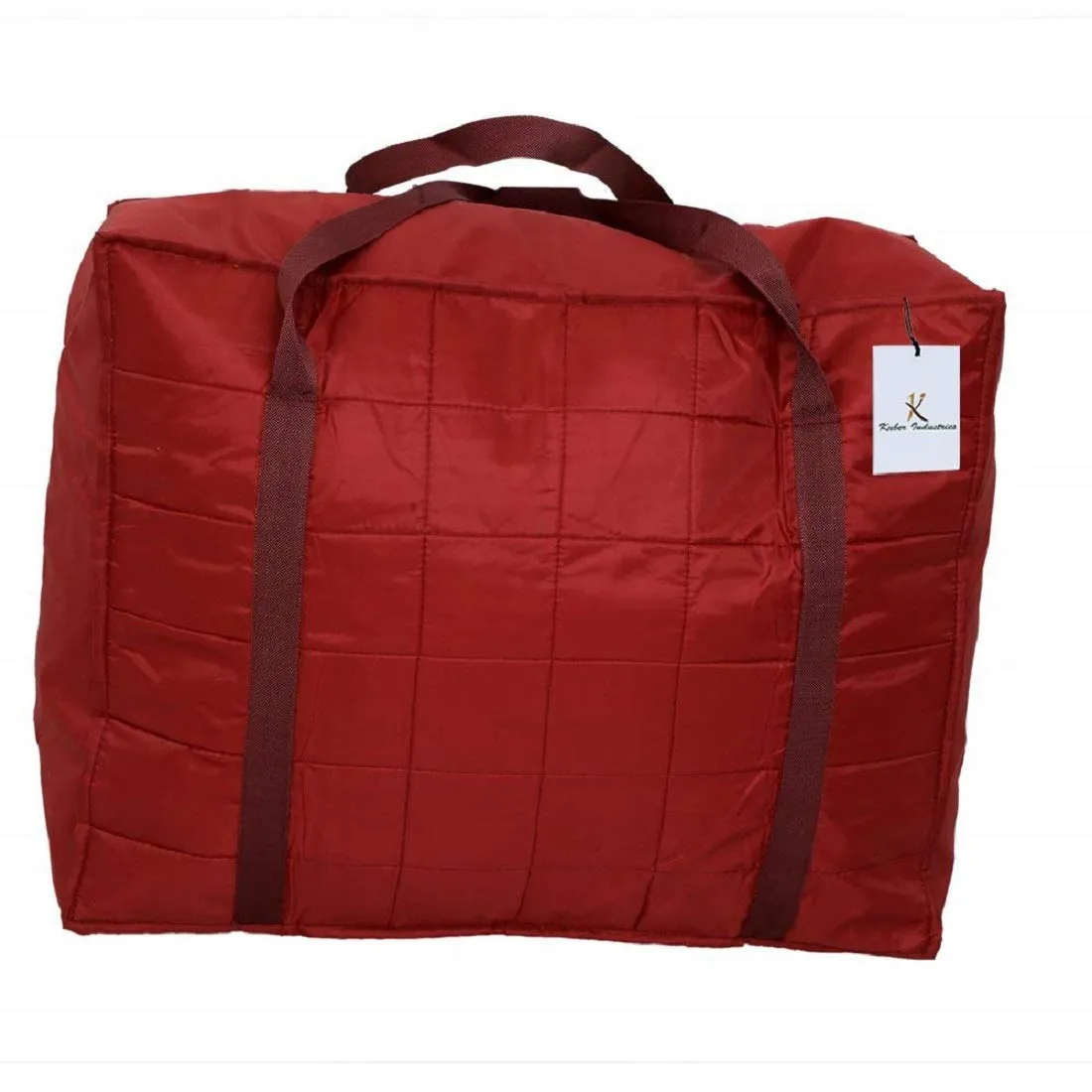 Kuber Industries Parachute 2 Pieces Jumbo Attachi Bag Travel Handbag Storage Carrying Bag, Blanket Cover, Duffle, Travel Multi -Purpose Bag (Maroon) CTKTC034666