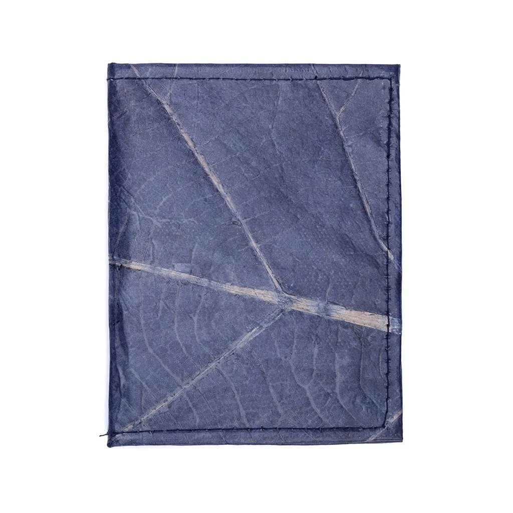 Leaf Leather Travel Wallet - Blue