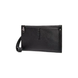 LuxeLeather Ruched Exotic Clutch Wallet