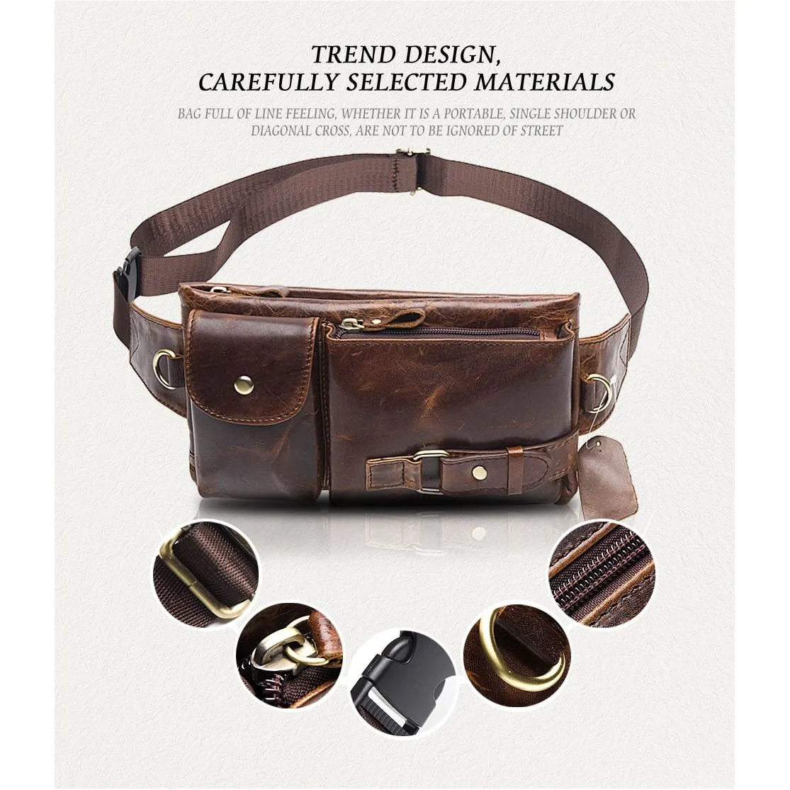 Luxury Exotic Leather Travel Chest Pack