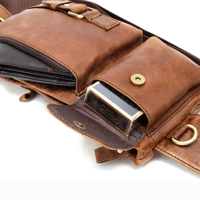 Luxury Exotic Leather Travel Chest Pack