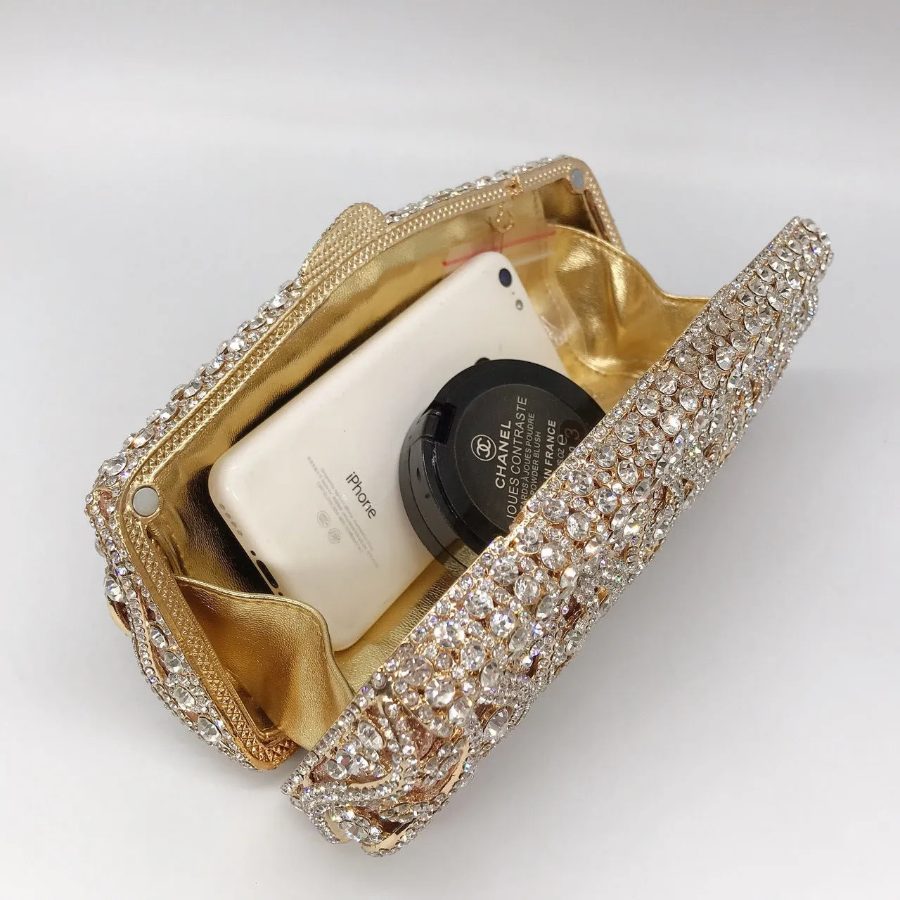 Luxy Moon Crystal Evening Clutch Sparkling Banquet Purse