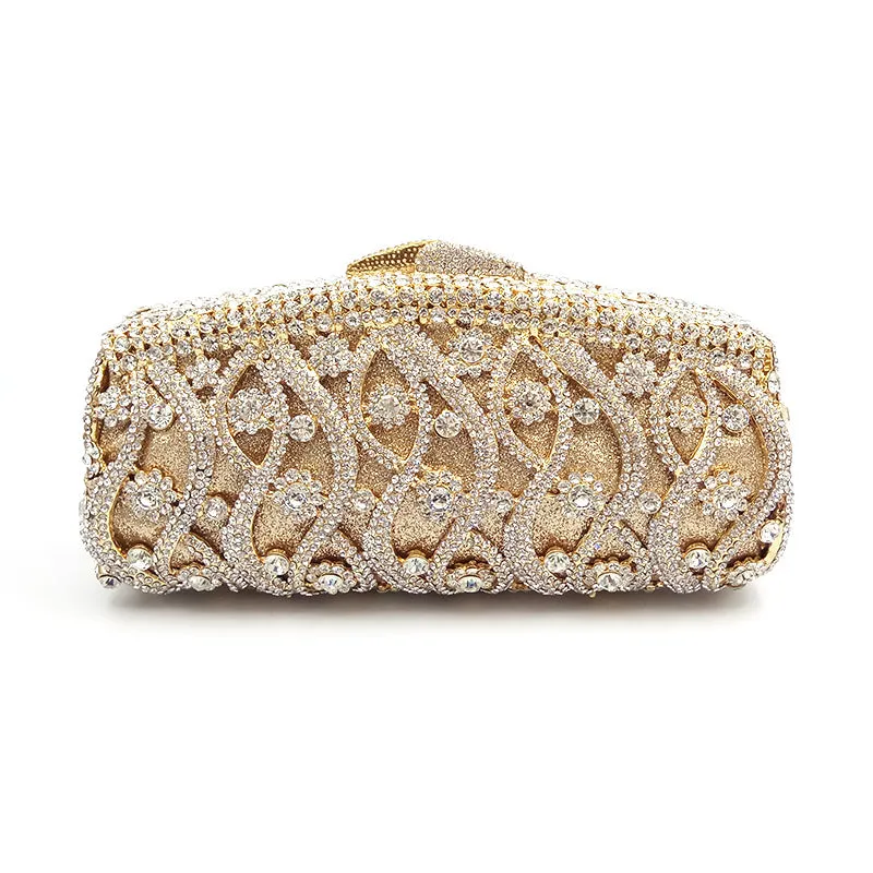 Luxy Moon Crystal Evening Clutch Sparkling Banquet Purse