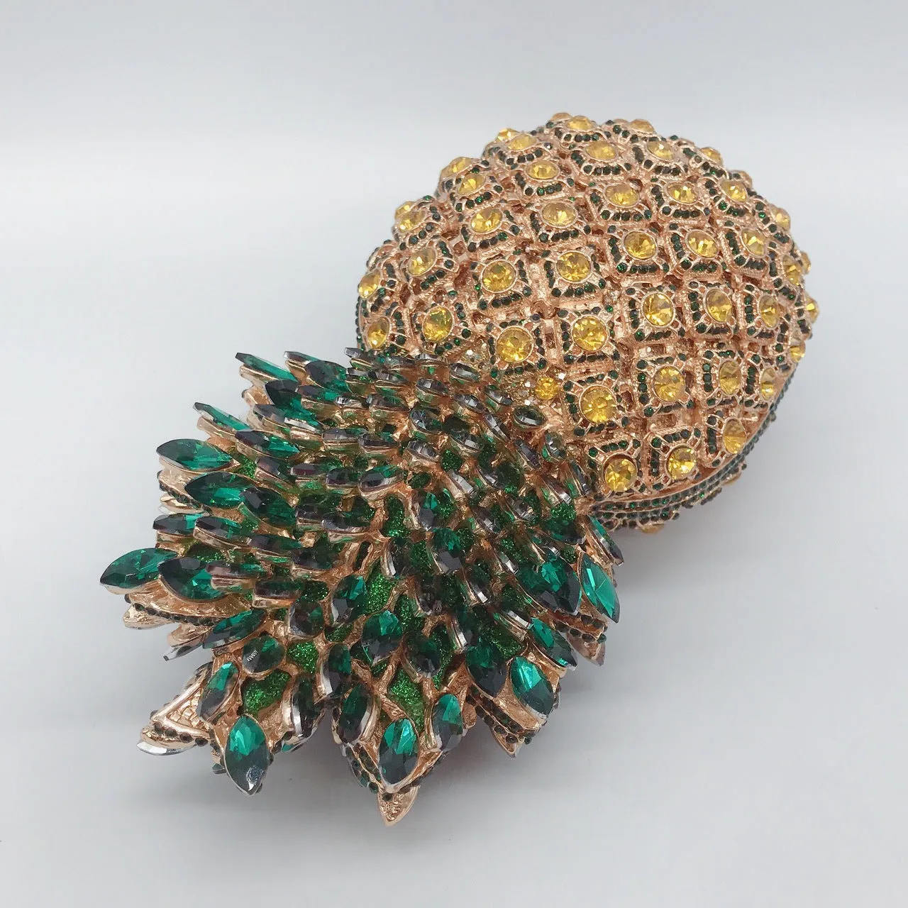 Luxy Moon Party Gold Clutch Cute Pineapple Purse