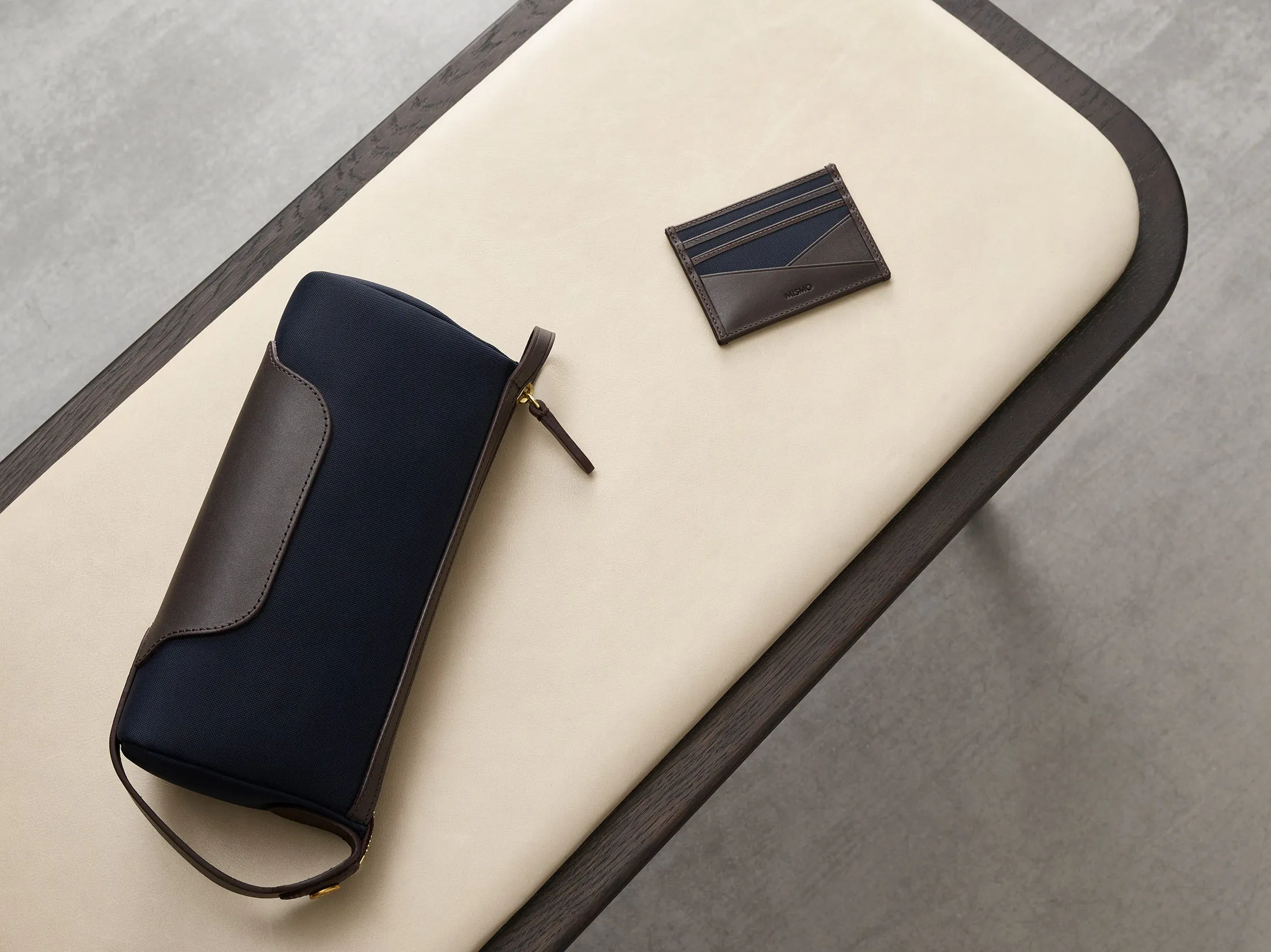 M/S Cardholder – Navy/Dark Brown