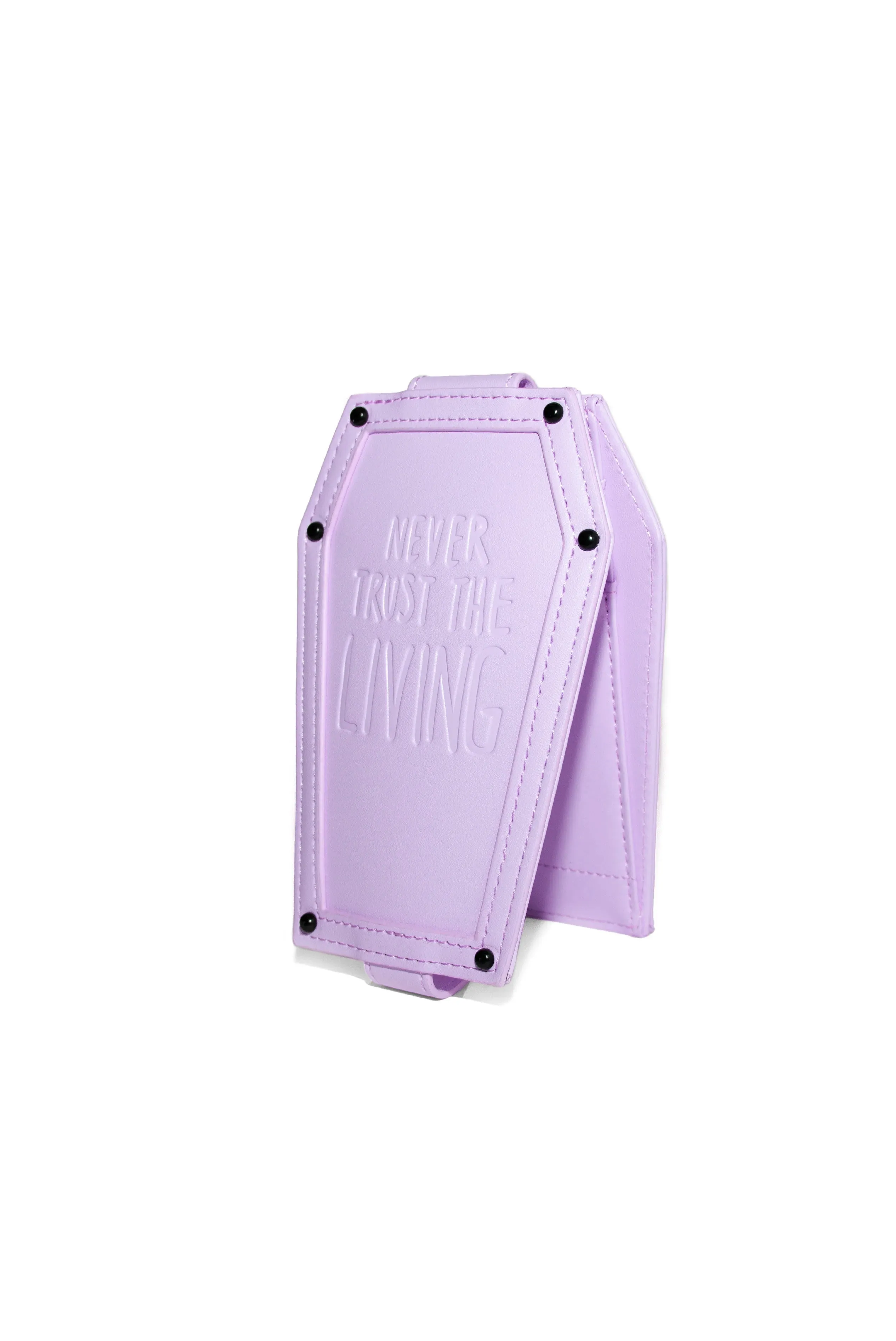 Never Trust - Purple Coffin Cardholder Wallet