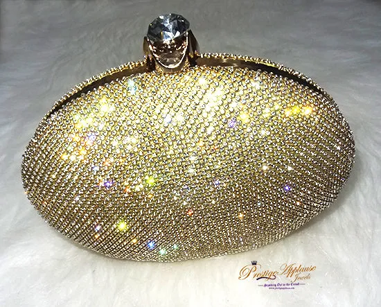 New Design Elegant Sparkling Gold Party Evening Cocktail Clutch Purse for Ladies Women