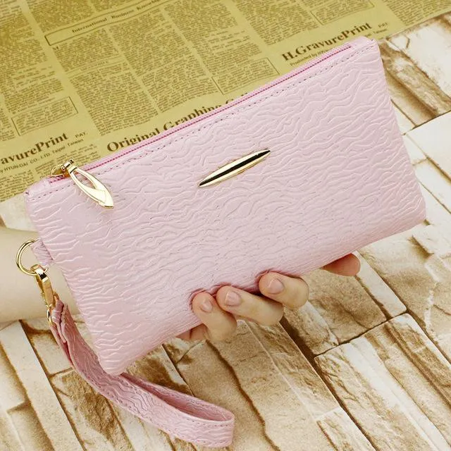 New Japanese style fashion striped women clutch bag sequined wrist portable small mobile phone bag woman money clips