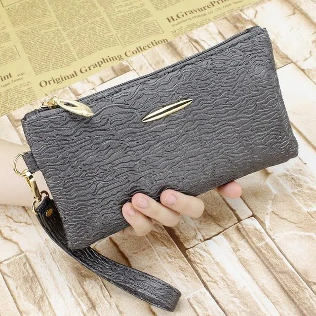 New Japanese style fashion striped women clutch bag sequined wrist portable small mobile phone bag woman money clips