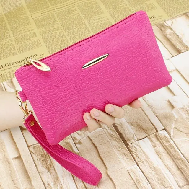 New Japanese style fashion striped women clutch bag sequined wrist portable small mobile phone bag woman money clips