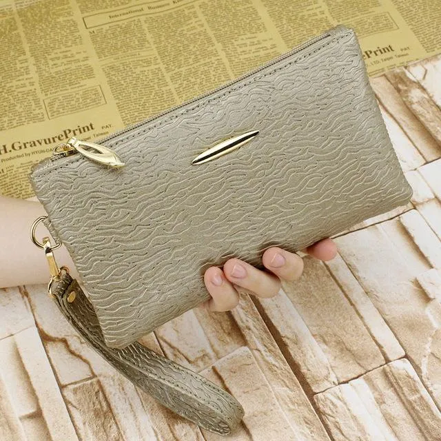 New Japanese style fashion striped women clutch bag sequined wrist portable small mobile phone bag woman money clips