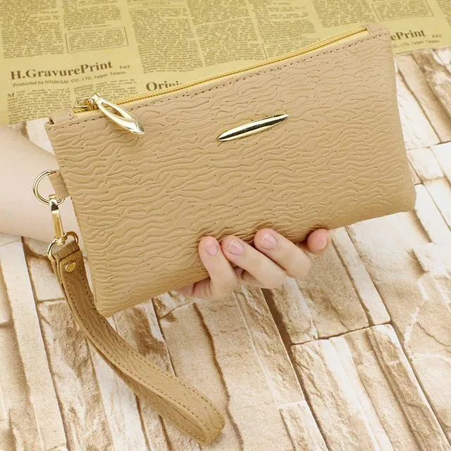 New Japanese style fashion striped women clutch bag sequined wrist portable small mobile phone bag woman money clips