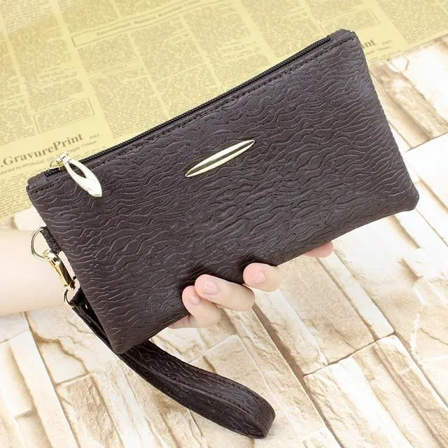 New Japanese style fashion striped women clutch bag sequined wrist portable small mobile phone bag woman money clips