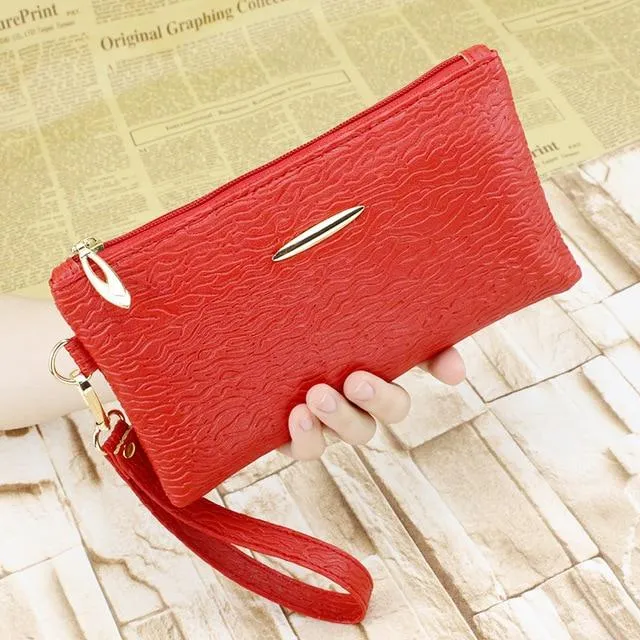 New Japanese style fashion striped women clutch bag sequined wrist portable small mobile phone bag woman money clips