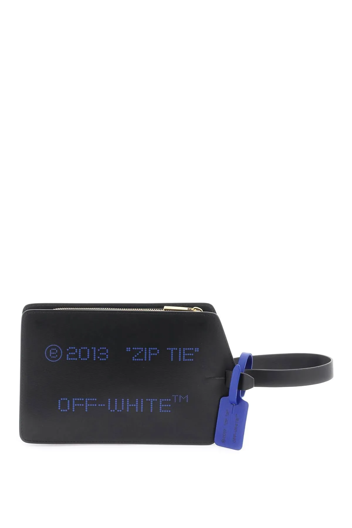 Off-white zip-tie clutch