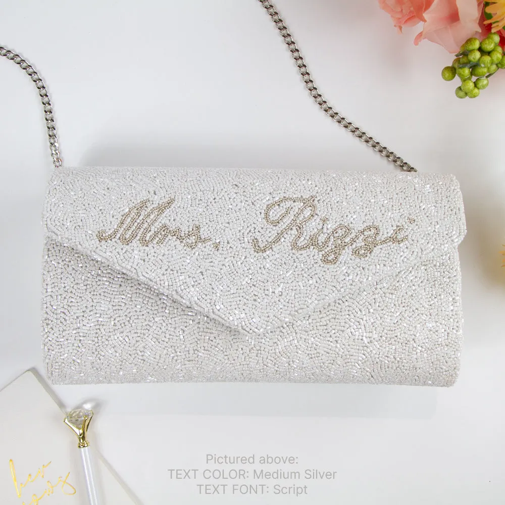 Personalized Last Name Envelope Wedding Clutch Bag (ENV)