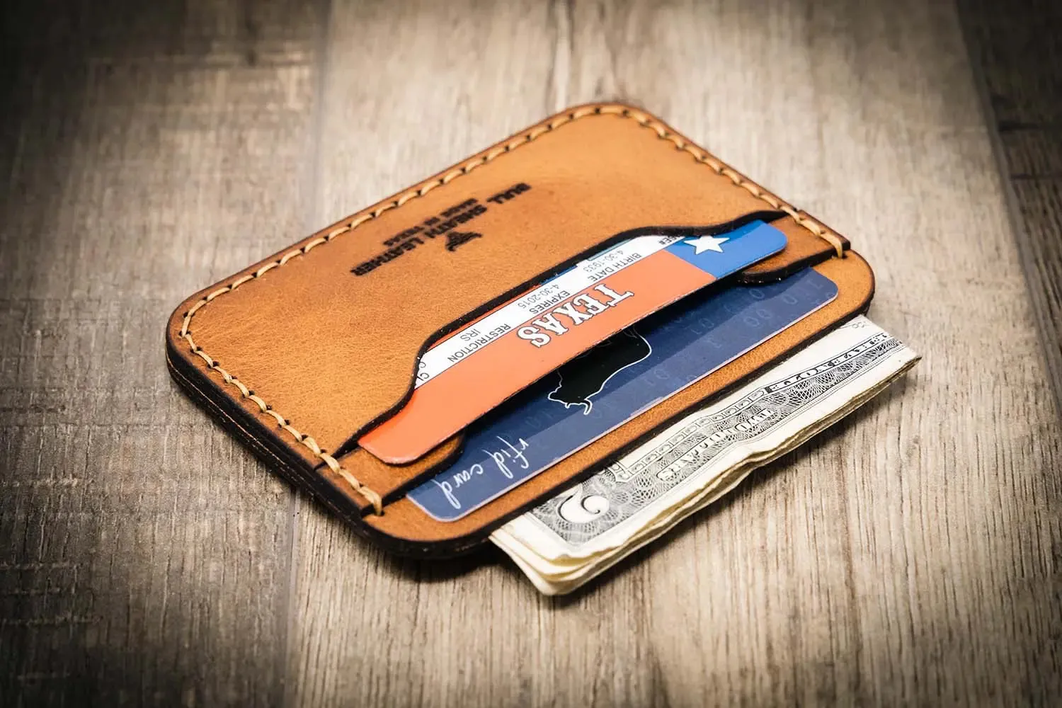 Pflugerville Card Wallet - Saddle Tan