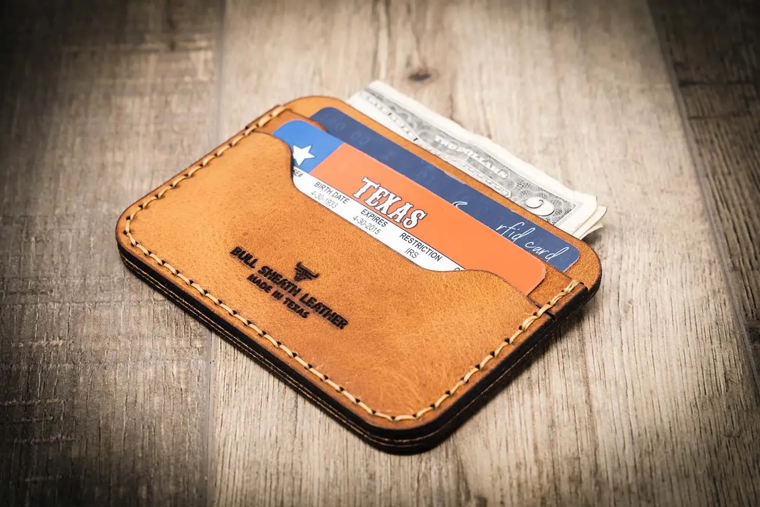 Pflugerville Card Wallet - Saddle Tan