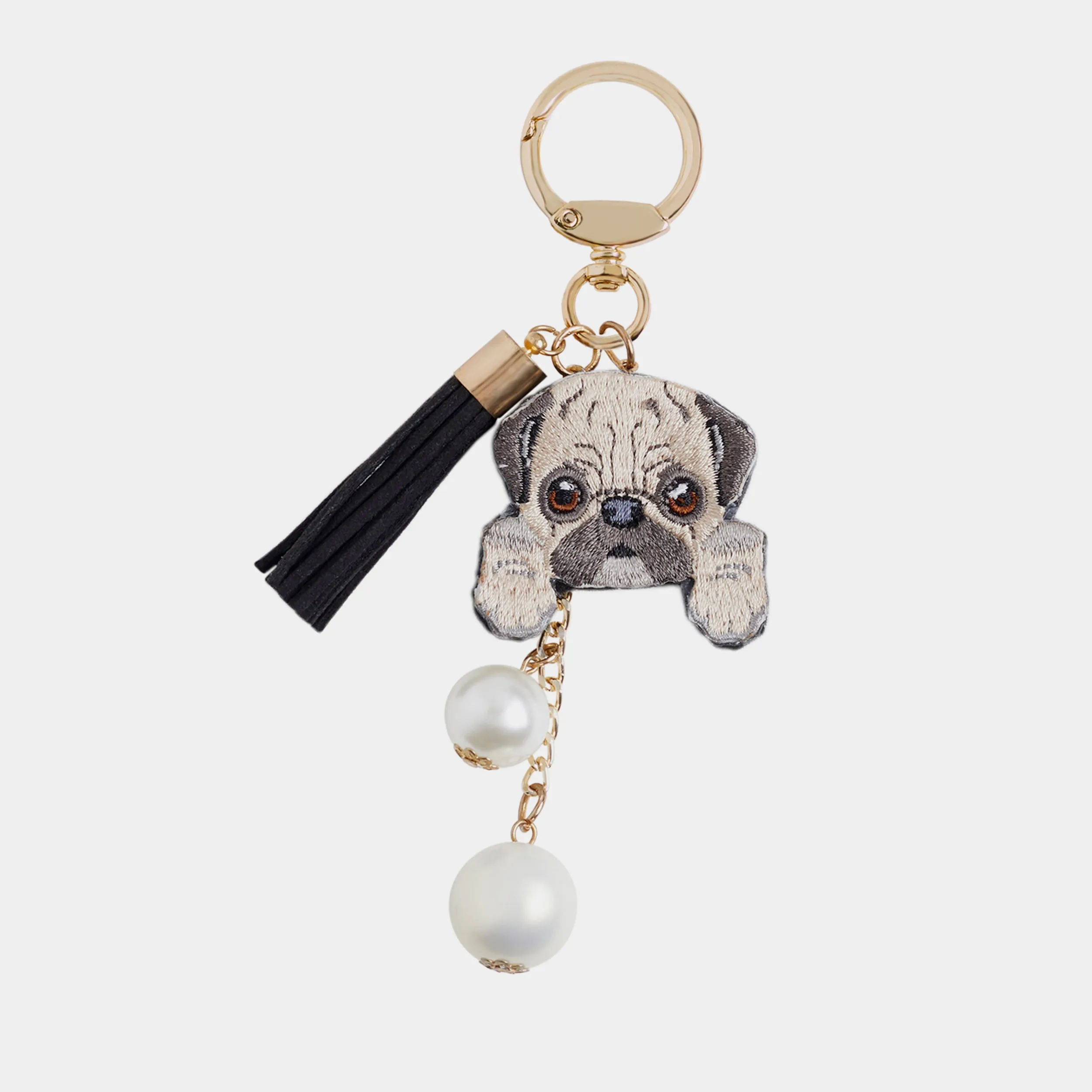 Pooch Bag Charm   Key Fob - Brown