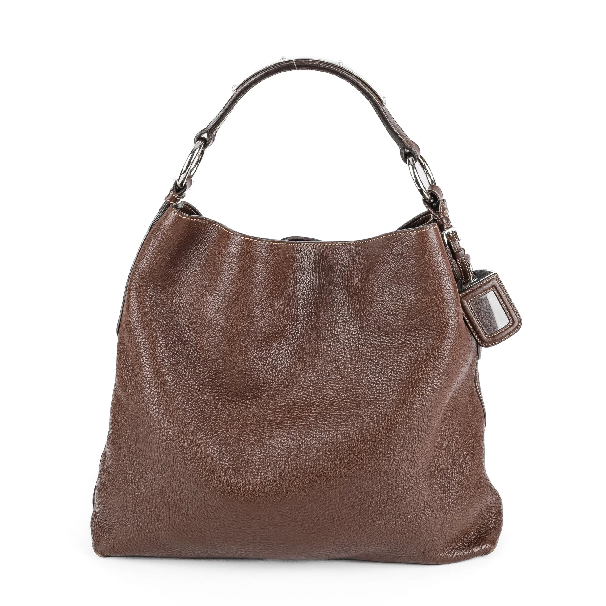 PRADA Shoulder Bag - Brown Vitello Daino