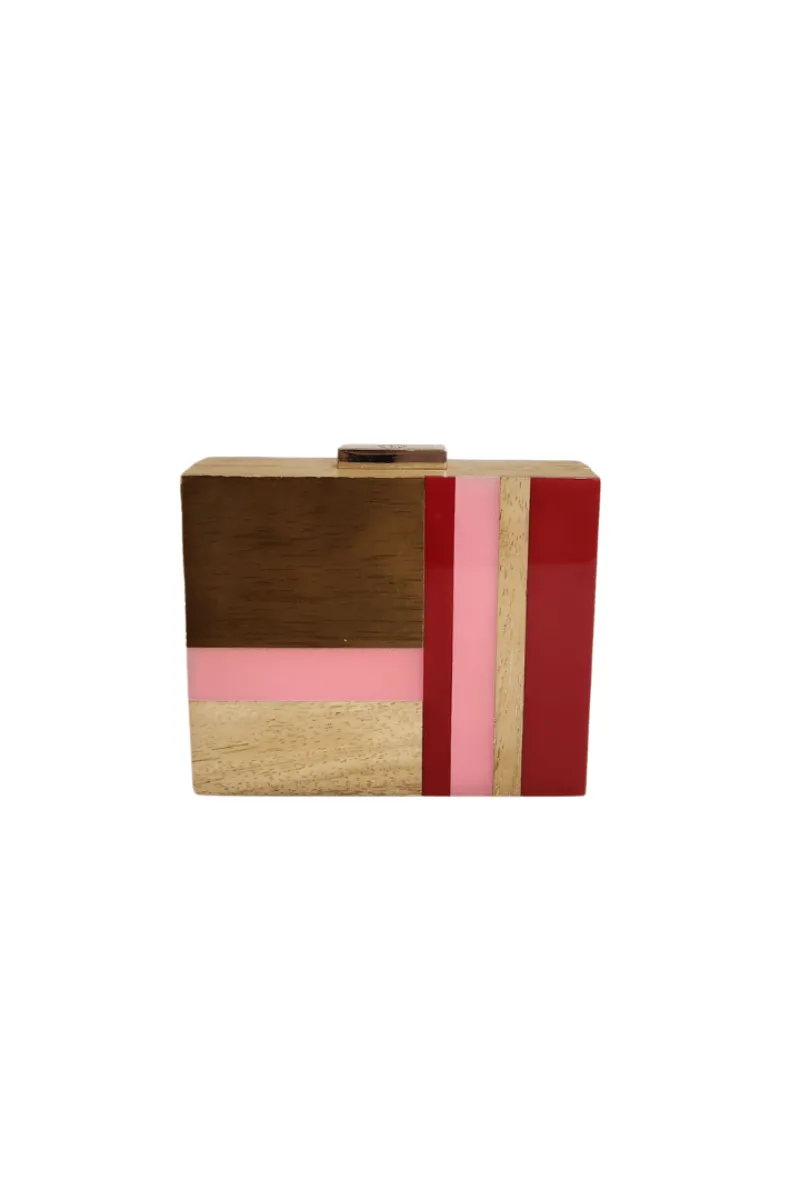 Pre-Loved Treasures - Tory Burch Multi Color Cube Minaudiere Clutch Bag