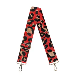 Red Leopard Purse Strap