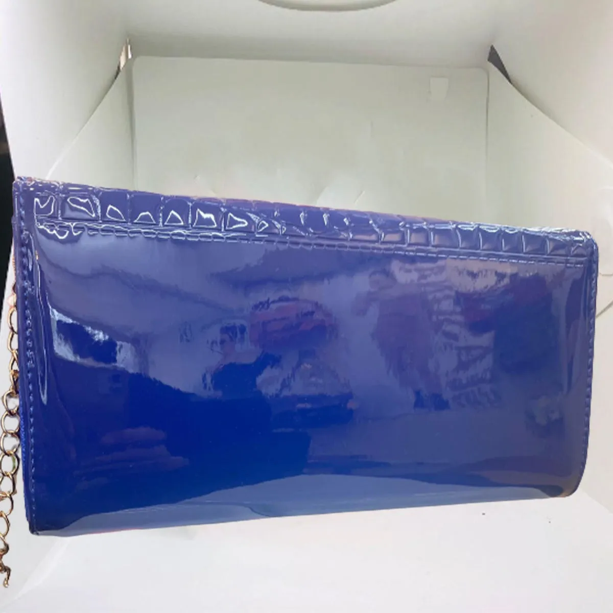 Royal Blue  Gold bar clutch from STYLEHEIST