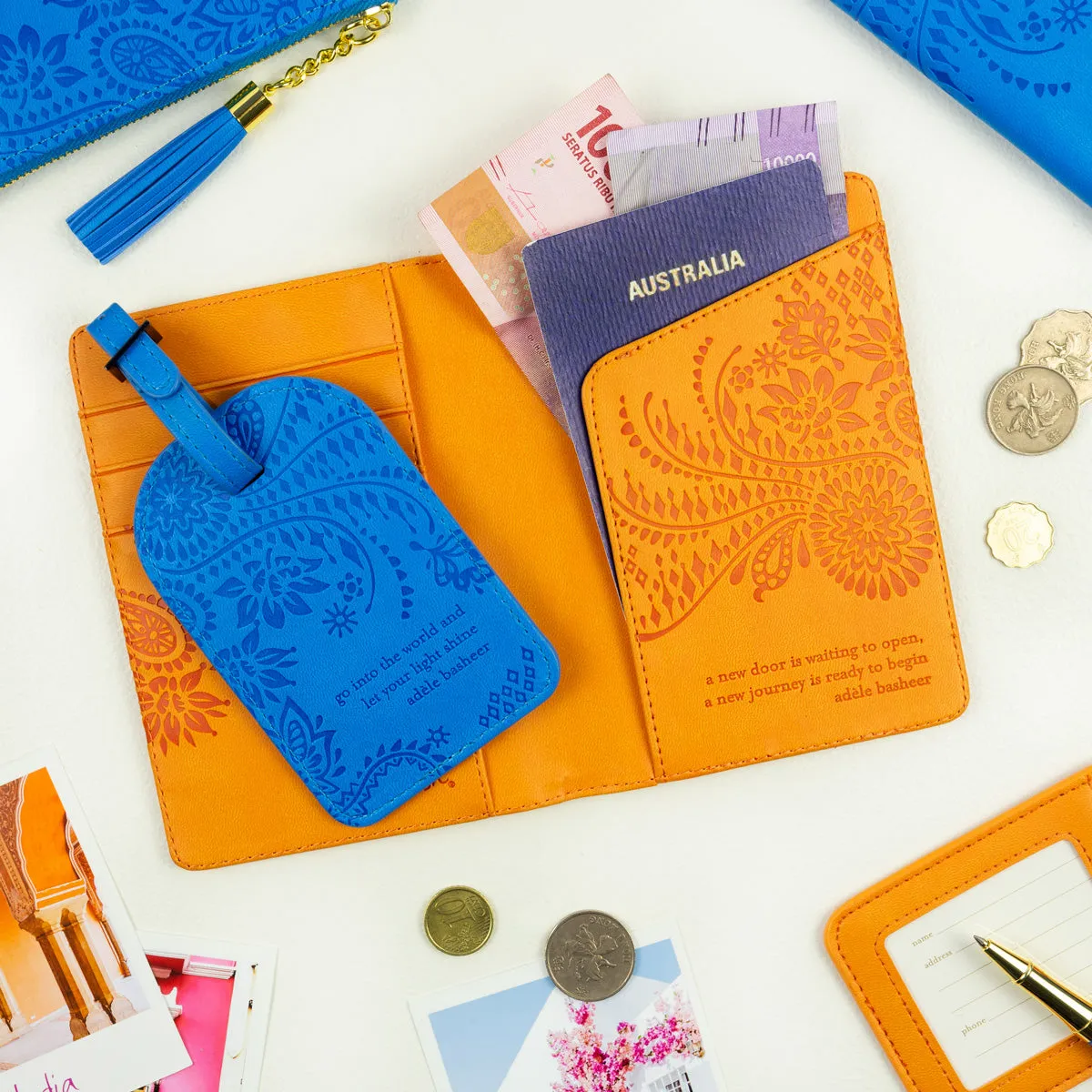 Sunrise Orange Passport Wallet