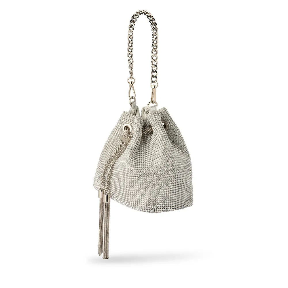 Sylvie Crystal Pouch in Silver