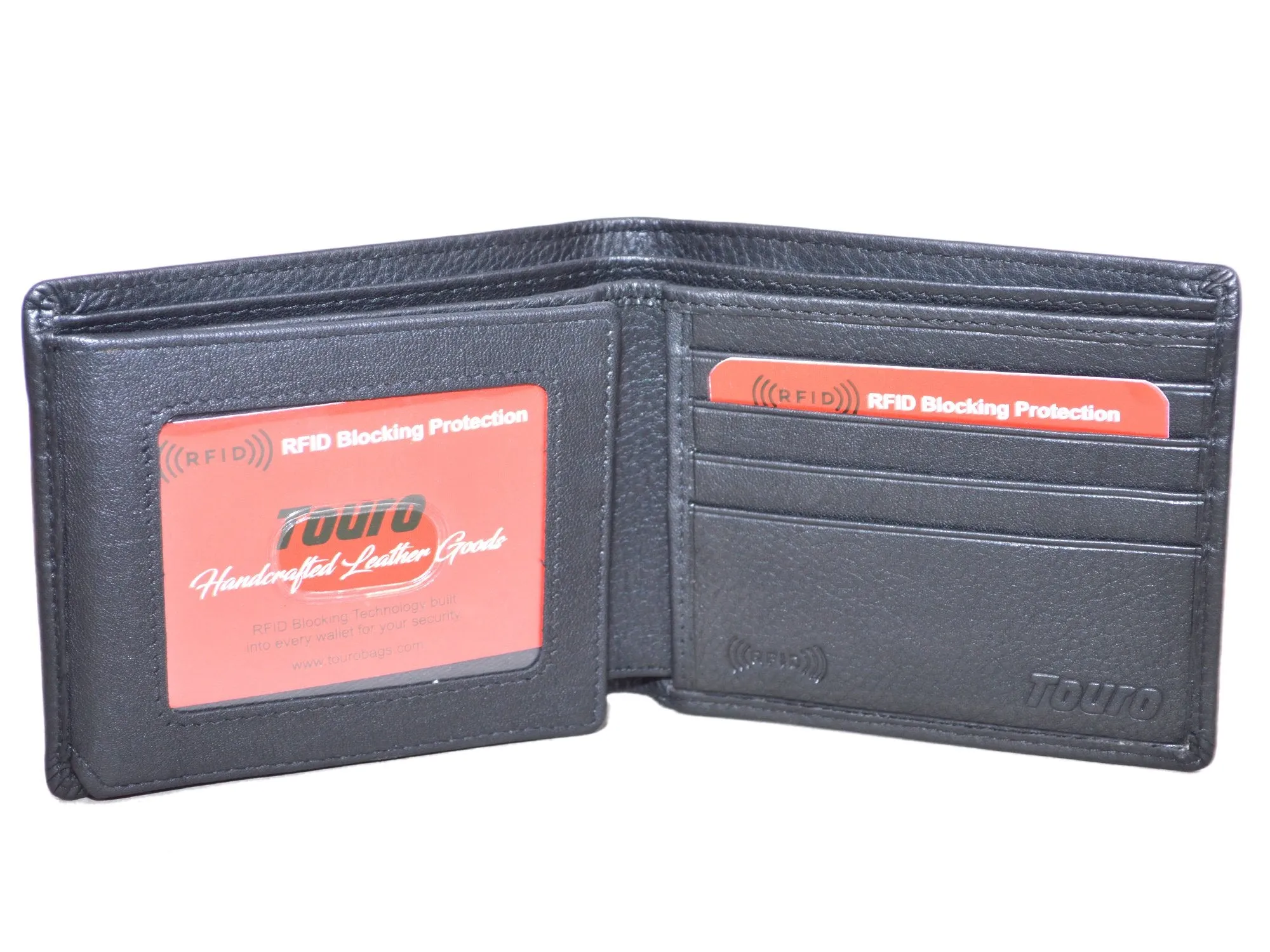 Touro Signature Leather Wallets Pebble Grain Extra Page Wallet