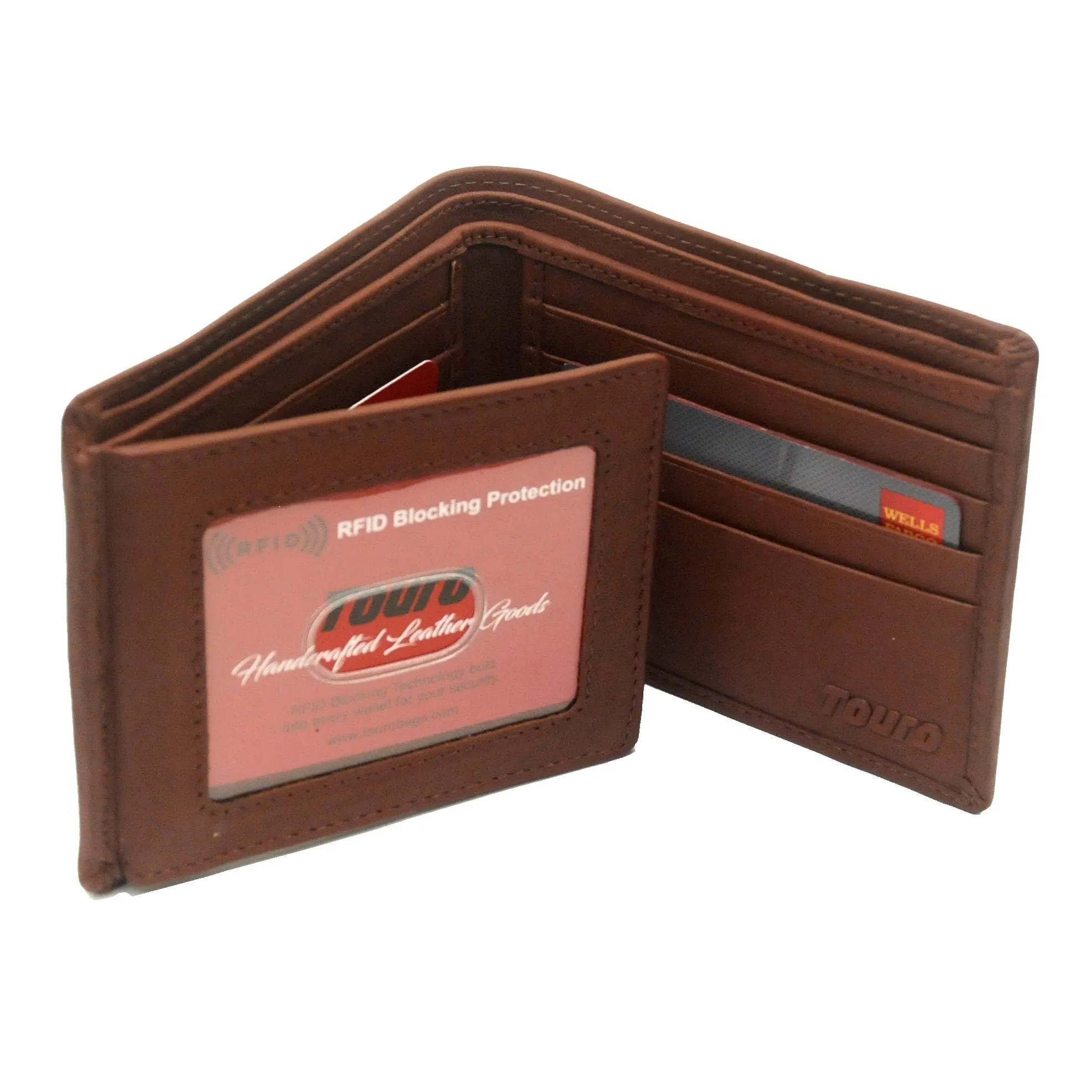 Touro Signature Leather Wallets Pebble Grain Extra Page Wallet