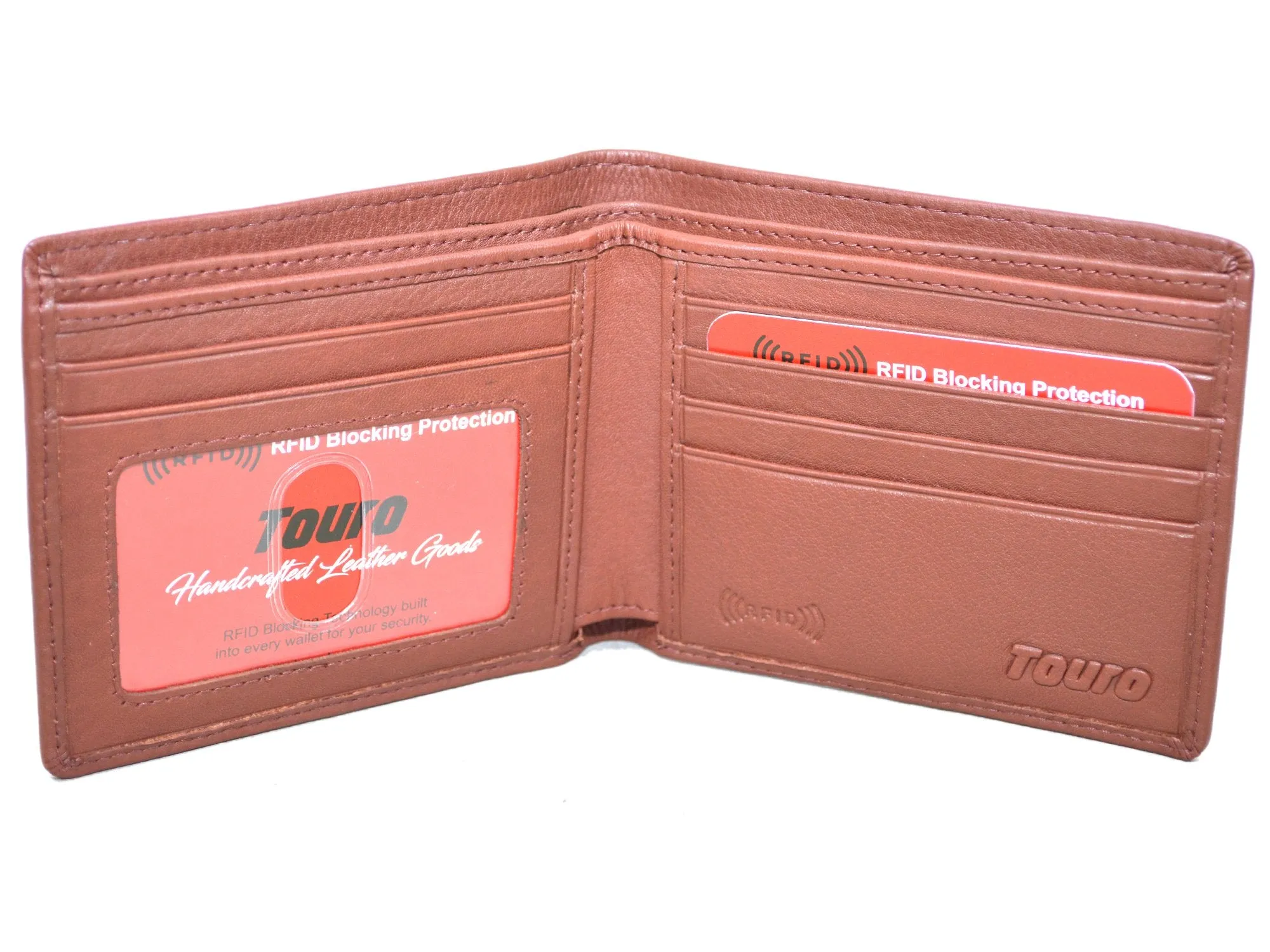 Touro Signature Leather Wallets Pebble Grain ID Card Wallet