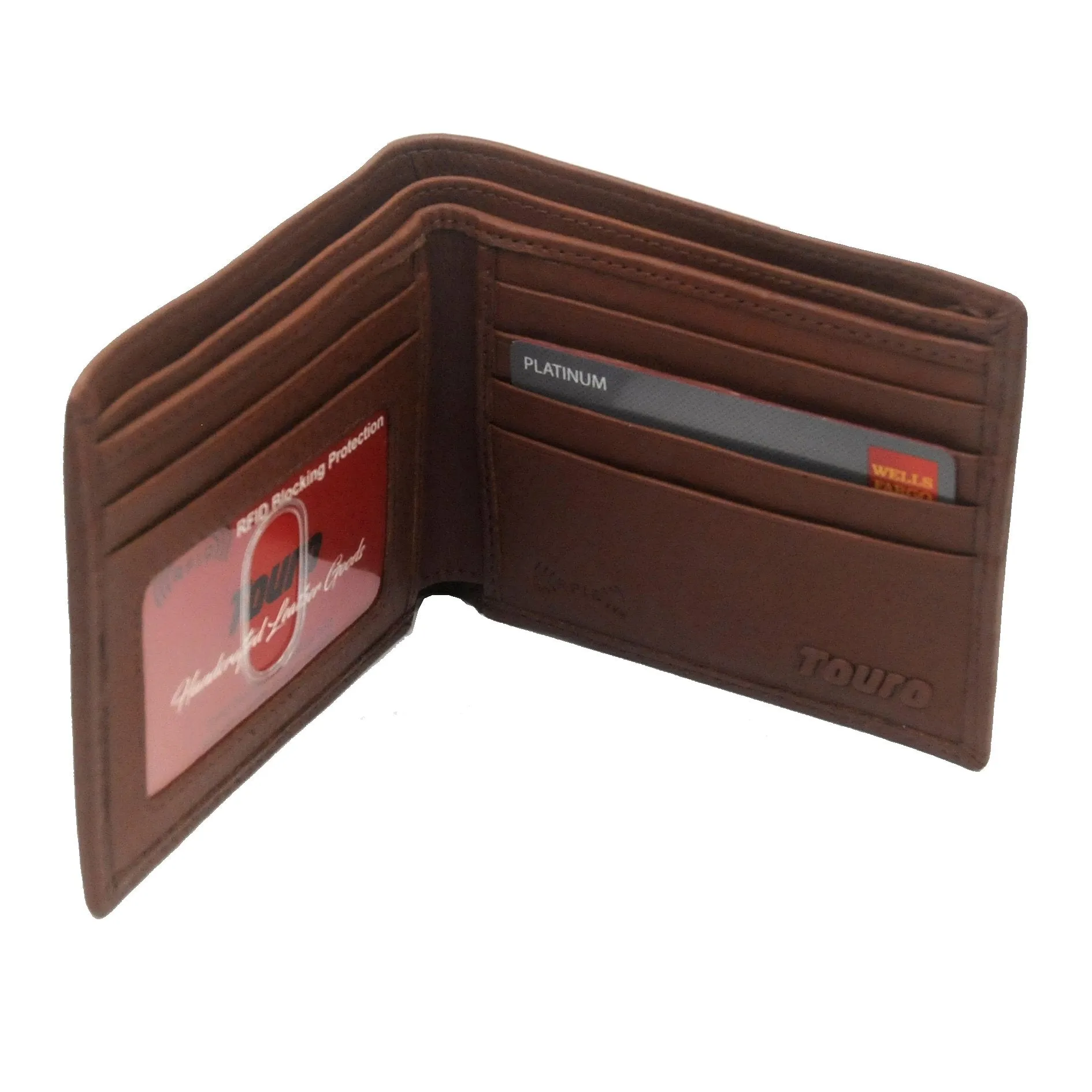 Touro Signature Leather Wallets Pebble Grain ID Card Wallet