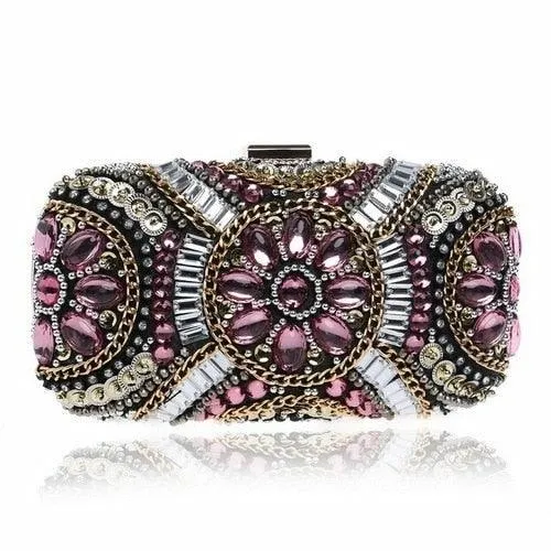 Women evening bags beaded wedding handbags clutch purse evening bag