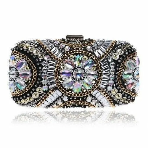 Women evening bags beaded wedding handbags clutch purse evening bag