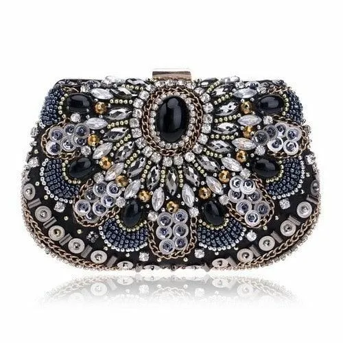 Women evening bags beaded wedding handbags clutch purse evening bag