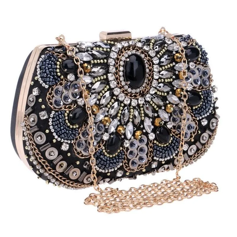 Women evening bags beaded wedding handbags clutch purse evening bag