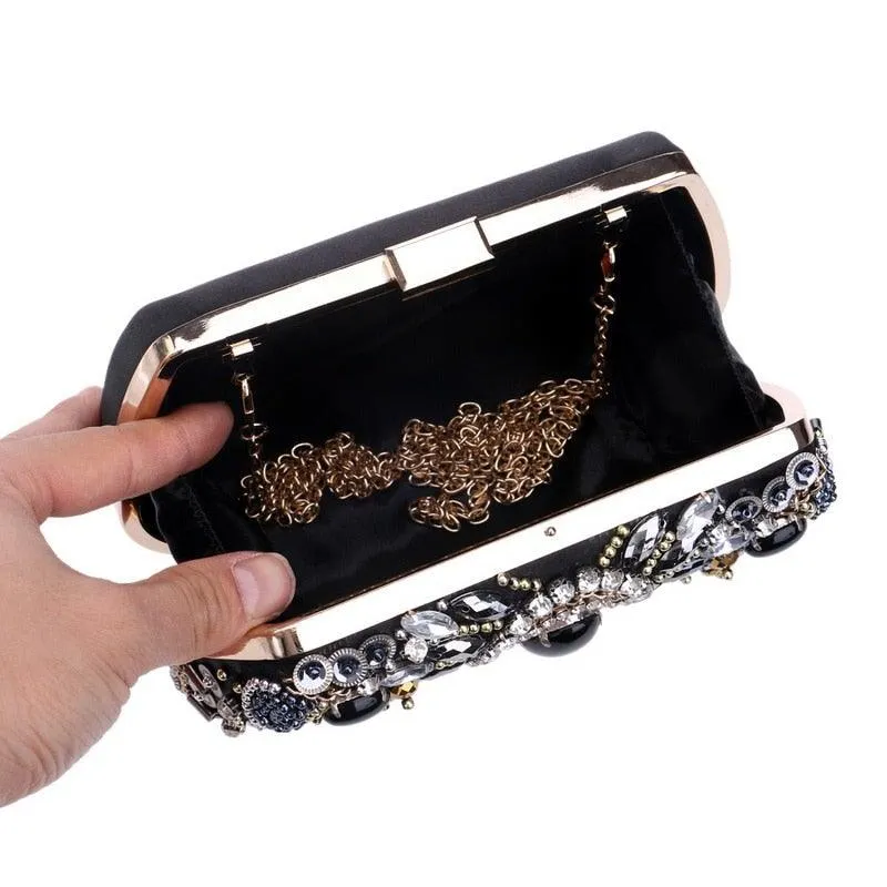 Women evening bags beaded wedding handbags clutch purse evening bag